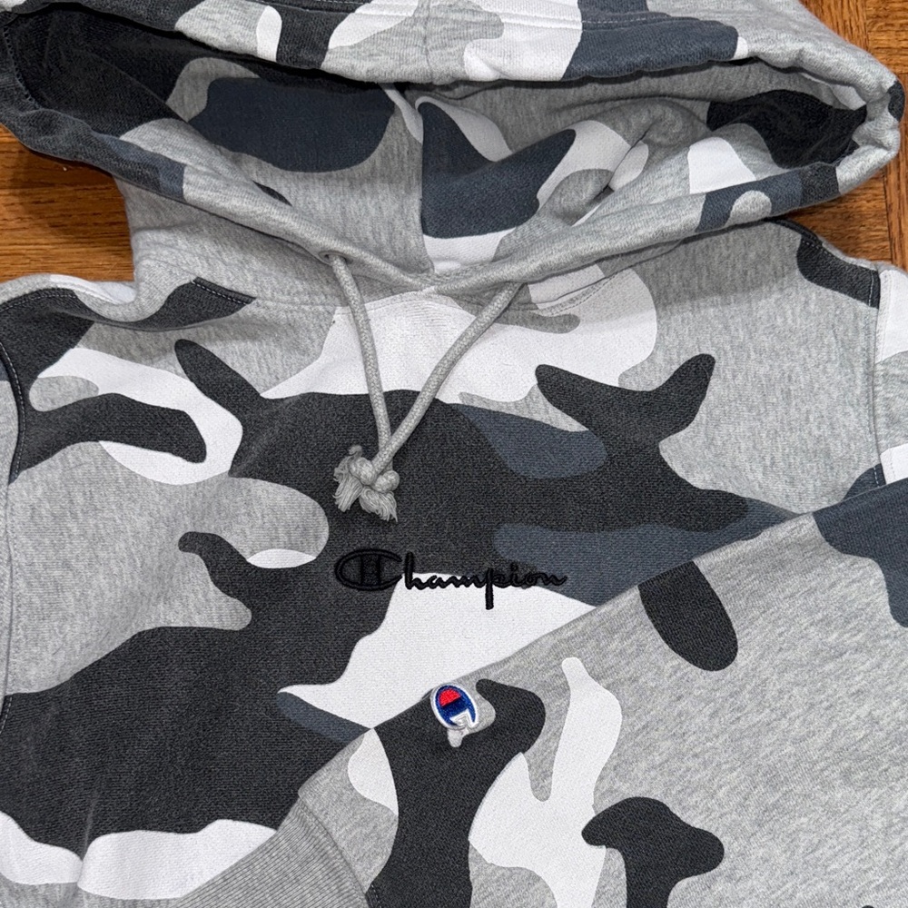Champion Black and Gray Camo Hoodie